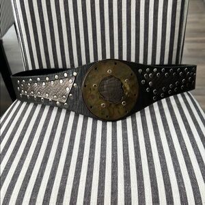 Boho Chic Brown Belt with Bronze Buckle